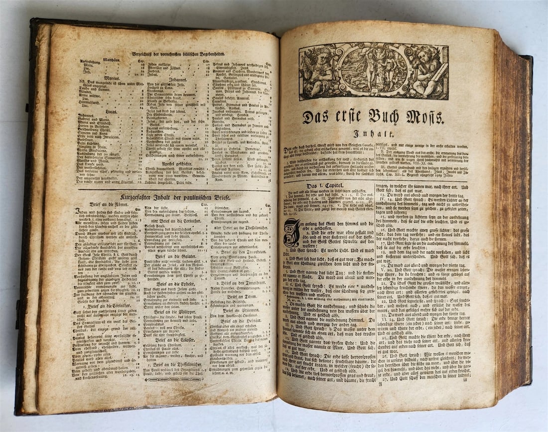 1772 BIBLE in GERMAN SWISS Zurich antique FOLIO w/ BRASS FITTINGS - 6