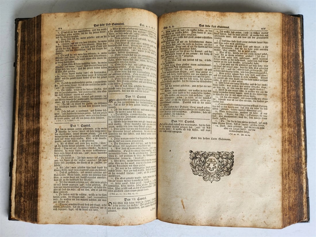 1772 BIBLE in GERMAN SWISS Zurich antique FOLIO w/ BRASS FITTINGS - 9