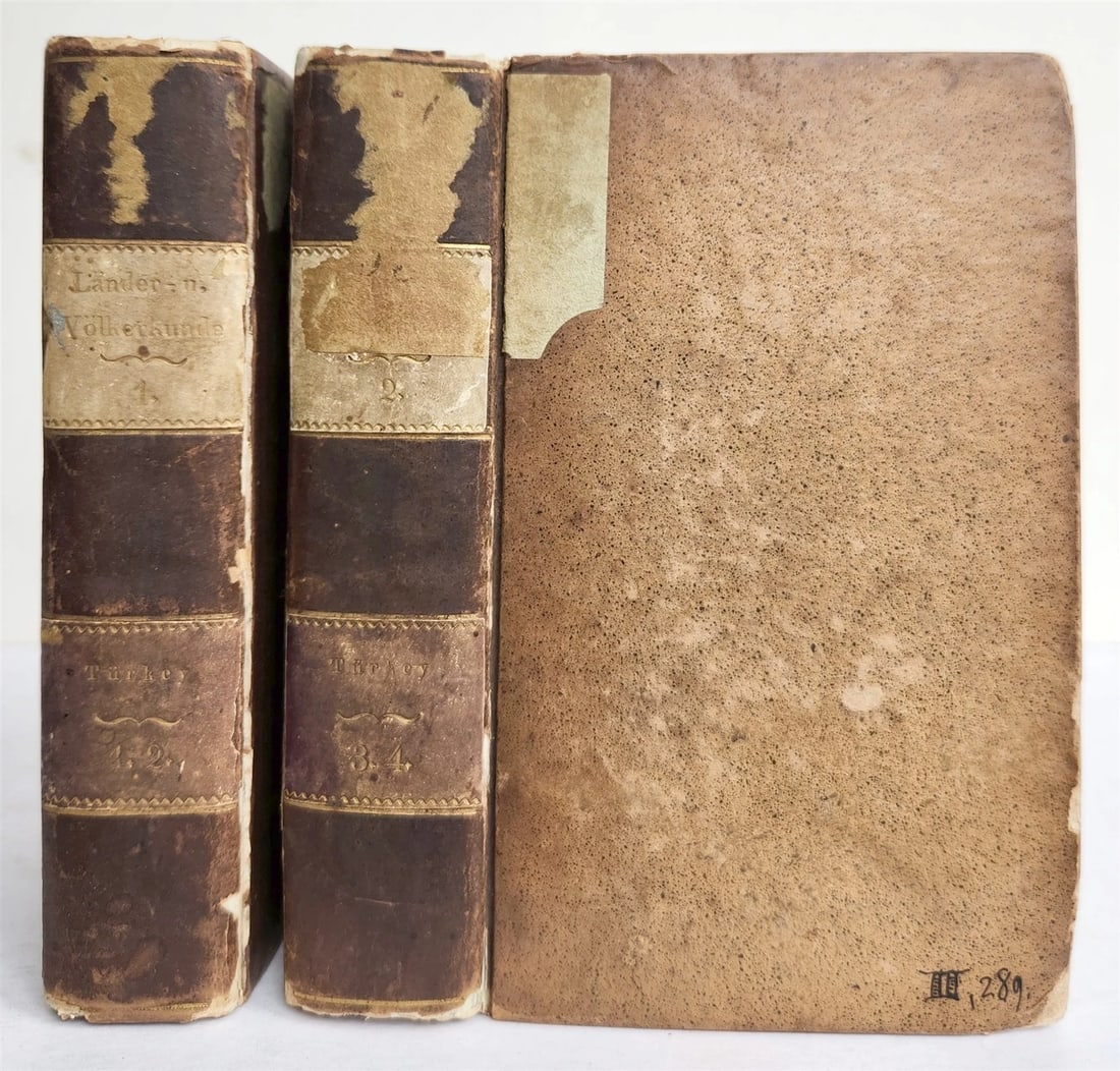 1828 CONSTANTINOPLE & TURKISH STATE antique ILLUSTRATED 2 volumes in German - 2
