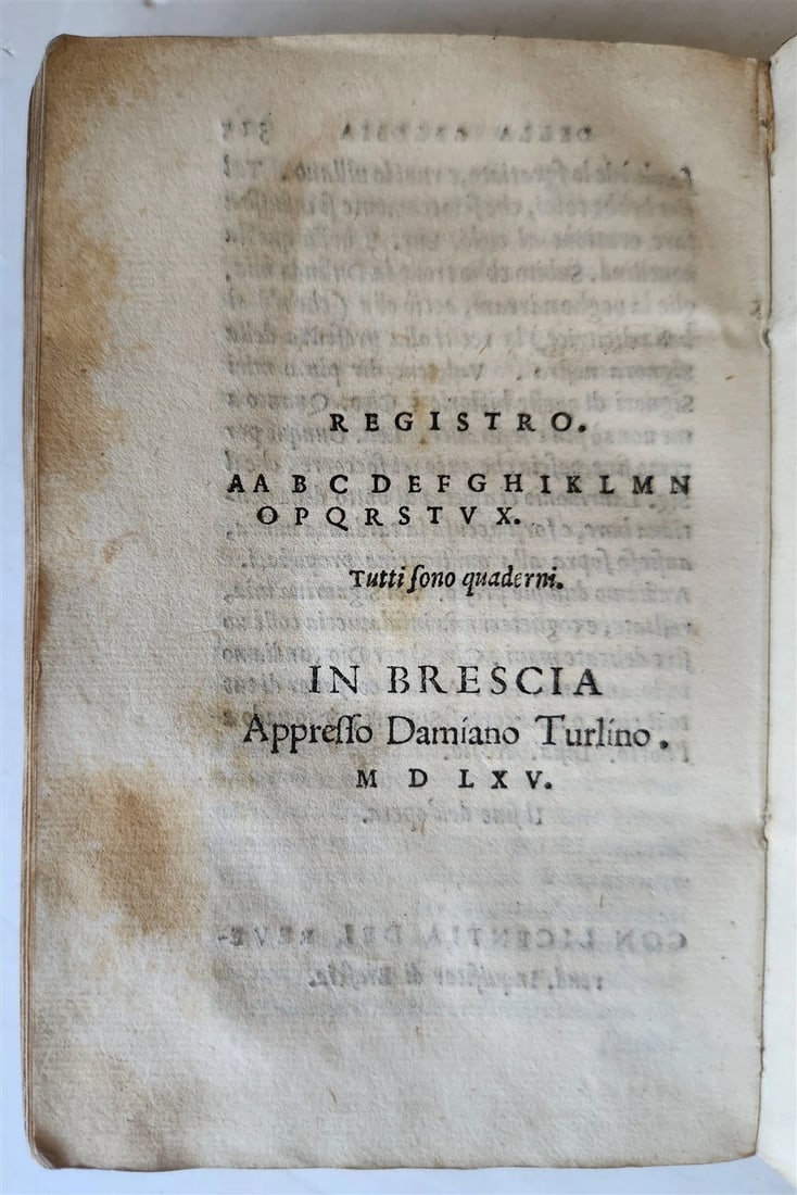 1566 ANTIDOTE to JEALOUSY antique ANTIDOTO DELLA GELOSIA Levantio da Guidicciolo - 3