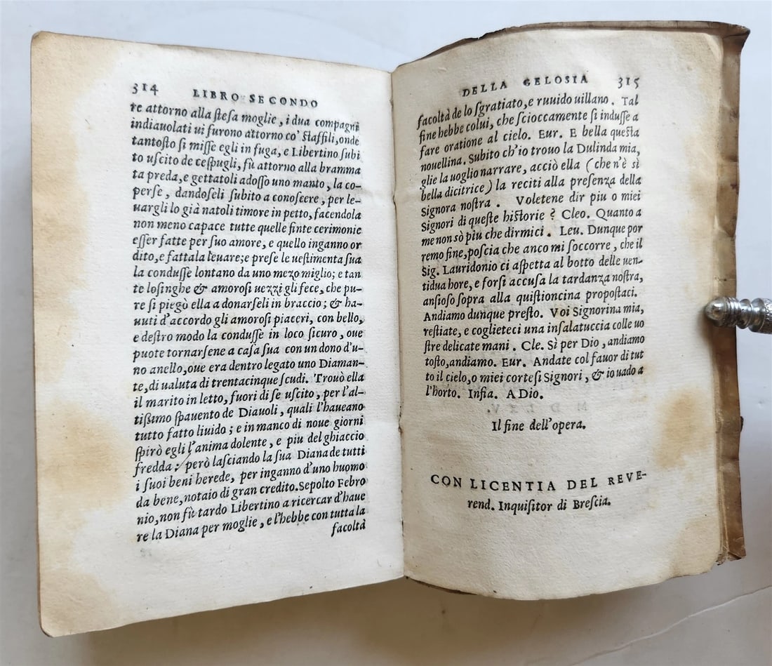 1566 ANTIDOTE to JEALOUSY antique ANTIDOTO DELLA GELOSIA Levantio da Guidicciolo - 5