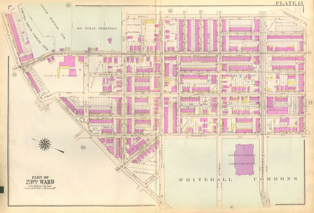 PHILADELPHIA. Frankford. Bridge Whitehall Pratt Ditman Edmund. BROMLEY 1929 map (1 of 1)
