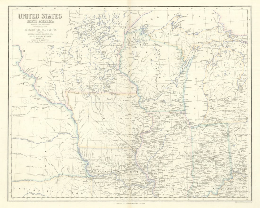 United States Midwest. Minnisota [sic] territory. Minnesota. SWANSTON 1860 map: Title: United States Midwest. Minnisota [sic] territory. Minnesota. SWANSTON 1860 map Description: United States. North America - The North Central Section comprising Michigan, Illinois, Wisconsin,