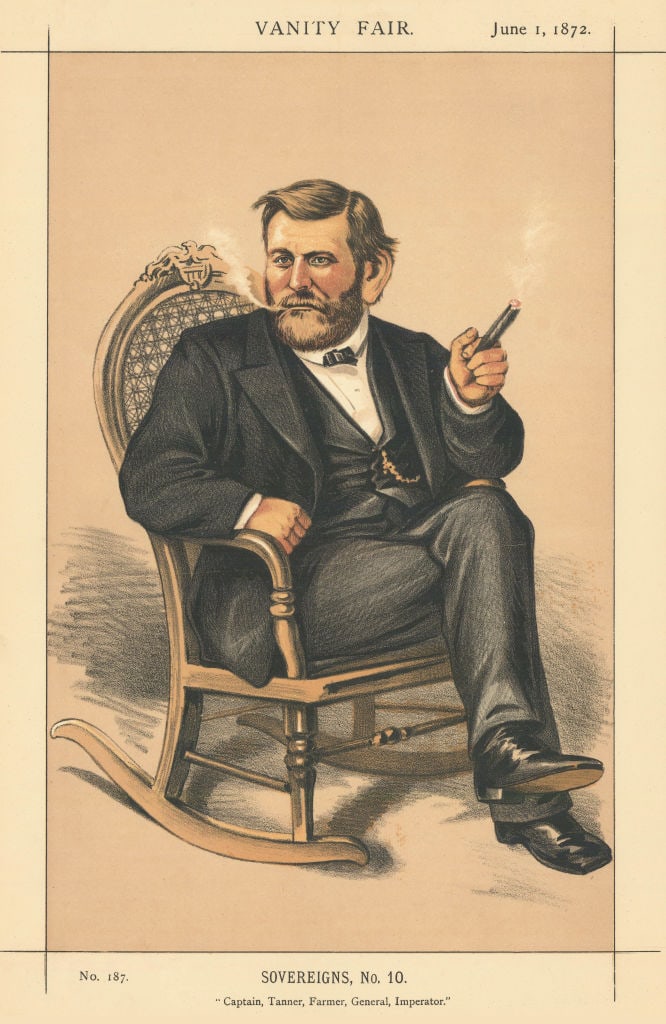 VANITY FAIR SPY CARTOON Ulysses Grant 'Captain, Tanner, Farmer, General…' 1872 (1 of 1)