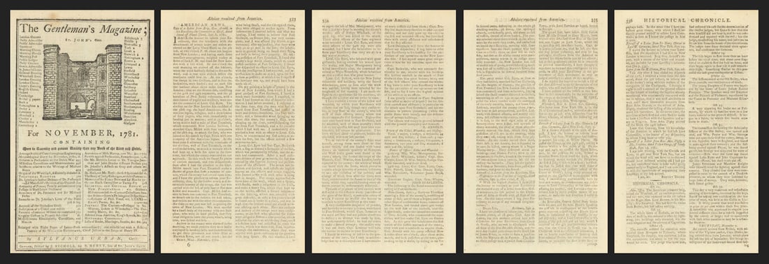 Washington informs Congress of the French Fleet's arrival in Chesapeake Bay 1781 (1 of 1)