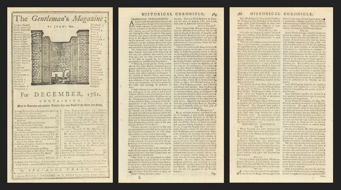 Washington's letter informing Congress of Cornwallis' Surrender at Yorktown 1781 (1 of 1)