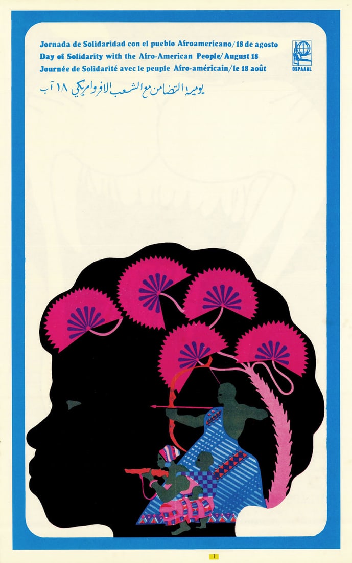 Day of Solidarity with the Afro-American People. Cuban propaganda poster c1968 (1 of 1)