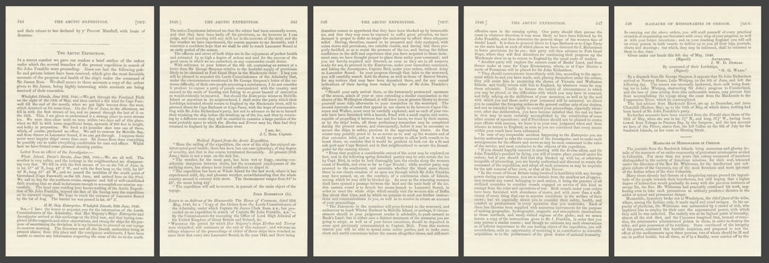 Search for John Franklin's lost Arctic Expedition news reports—Nautical Mag 1848 (1 of 1)