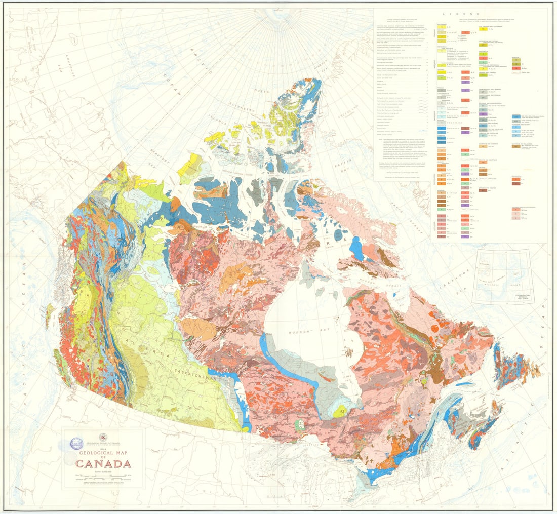Geological map of Canada—1250A—R.J.W. Douglas—Geological Survey of Canada 1969 (1 of 1)