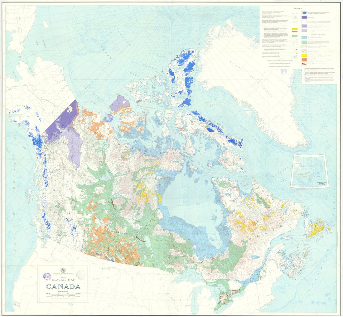 Glacial Map of Canada—1253A—Prest / Grant / Rampton—Geological Survey 1967 (1 of 1)