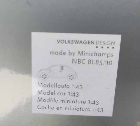 Minichamps "New Beetle" 1/43 scale model (not a toy),c10. - 2
