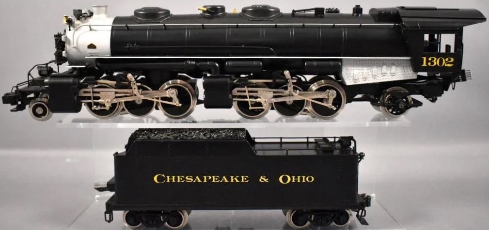 Right Of Way C&O 2-6-6-2 O-scale locomotive, Made in South Korea ,brass and steel,c10 . - 2