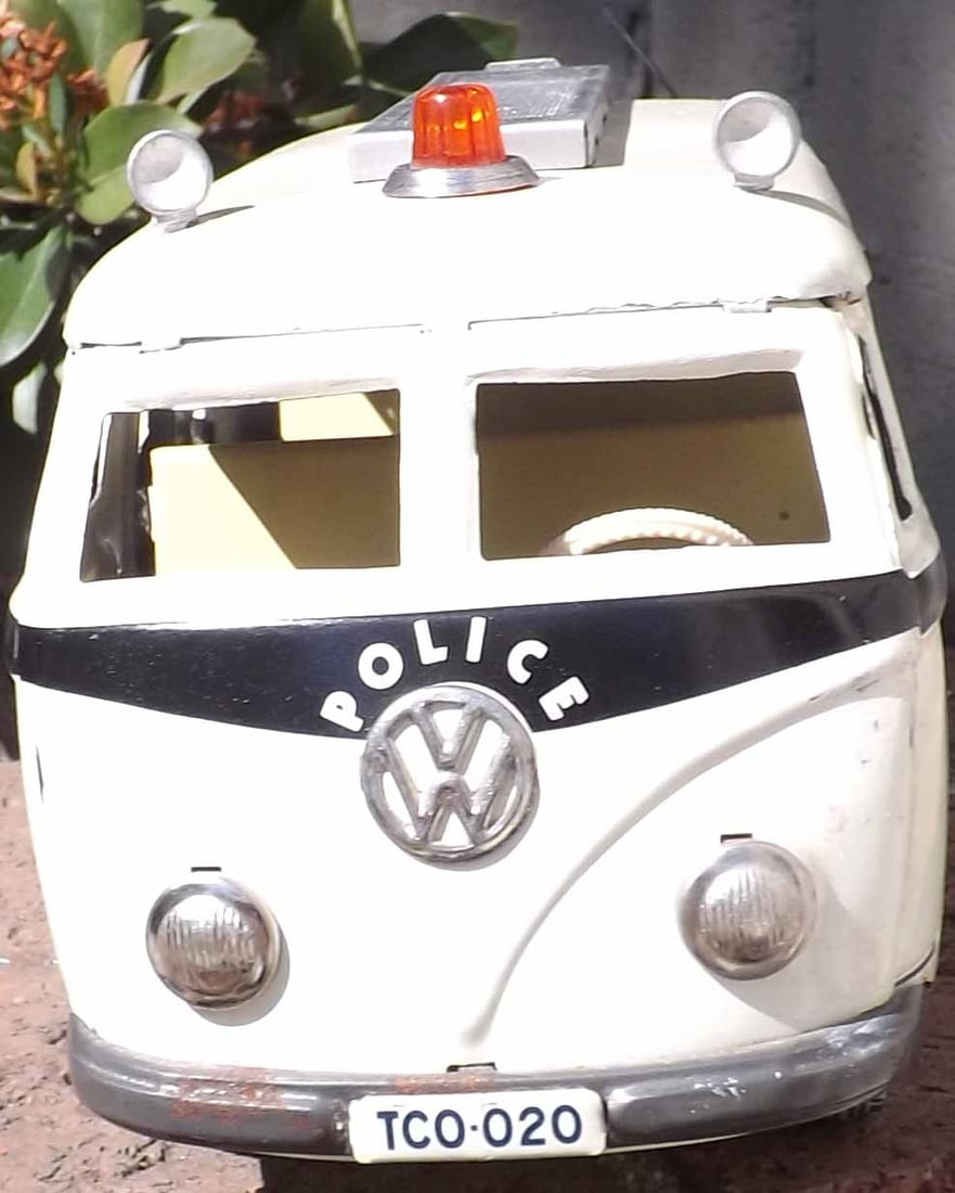 Tippco VW police bus TCO-020, made in Western Germany in the 60's , c8.: Tippco VW police bus TCO 020, made in Western Germany in the 60's , c8. Reserve: $556.00 Shipping: Domestic: Flat rate of $35.00 to anywhere within the contiguous U.S. International: Flate rate of