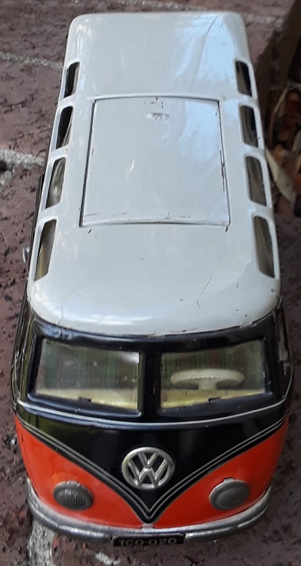 Tippco VW police bus TCO-020, made in Western Germany in the 60's , c9. - 2