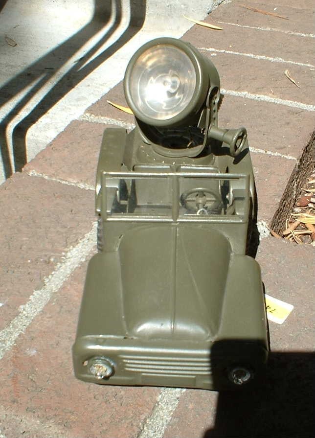 Hausser-Elastolin electric drive truck with working headlights and searchlight, catalog no.743N, - 2