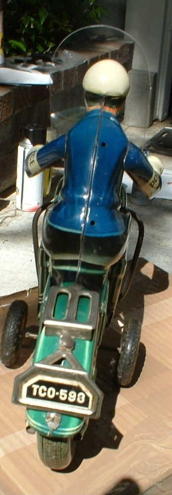 Tippco 598,Military Police (Made in Western Germany), friction driven with sound, 11", c8.5. - 4