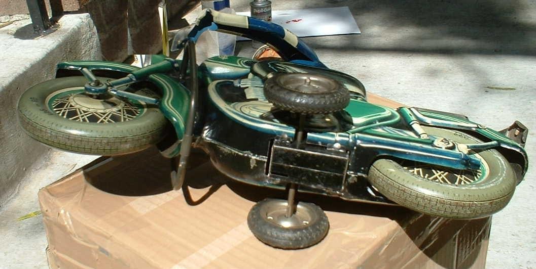 Tippco 598,Military Police (Made in Western Germany), friction driven with sound, 11", c8.5. - 5