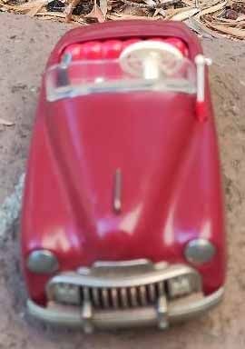 Schuco Radio 4012 (made in US Zone Germany,) two windup motors, one propels the car, the other one - 3