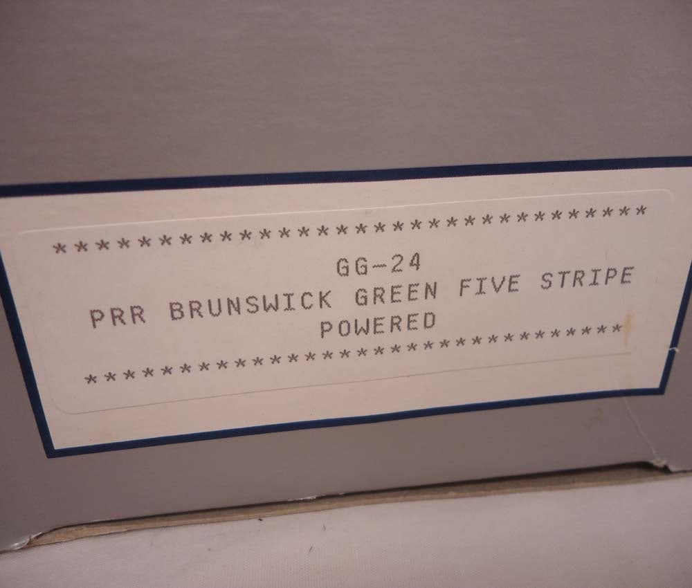Williams Pennsylvania Brunswick green Five Stripes GG-24 in OB, all brass ,gauge O, electric,c10 in - 6