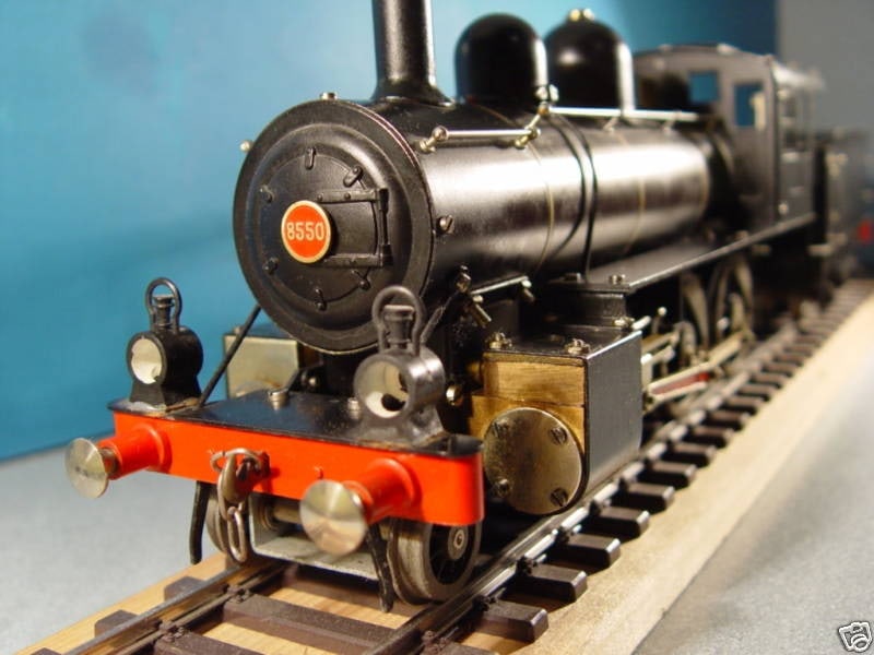 Aster PRR JNR 8550 Mogul brass/steel locomotive, live steam, factory built, gauge 1, c10. - 3