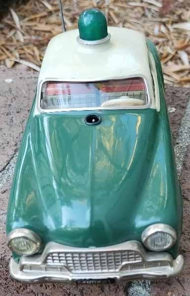 Schuco (Made in US Zone Germany) Alarm car 5340,the dome light flashes, the car produces a shrieking - 2