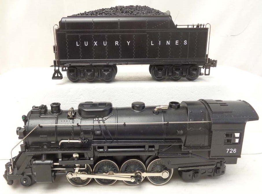 Williams O scale 2-8-4 Berkshire #726, with Seuthe smoke unit in original box, c10,. - 2