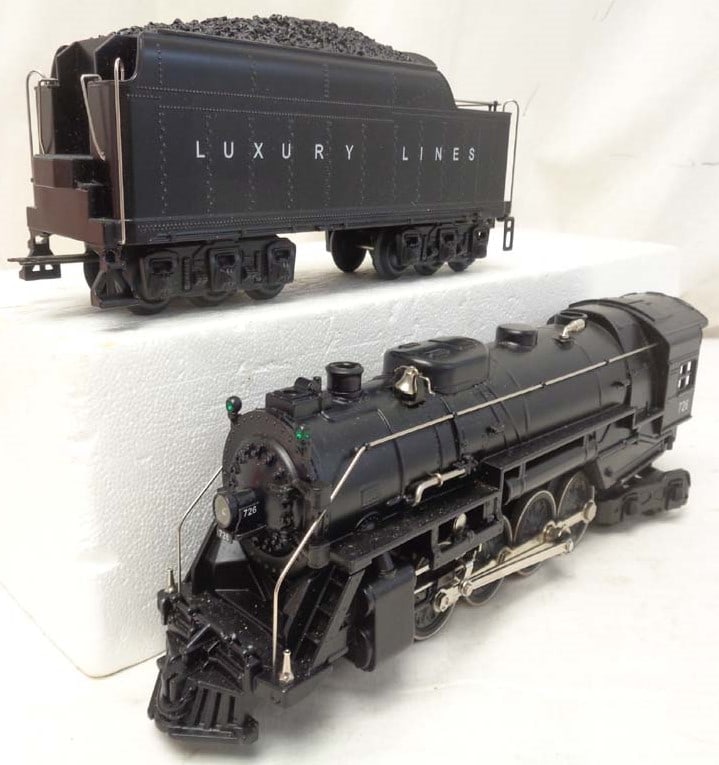 Williams O scale 2-8-4 Berkshire #726, with Seuthe smoke unit in original box, c10,. - 3