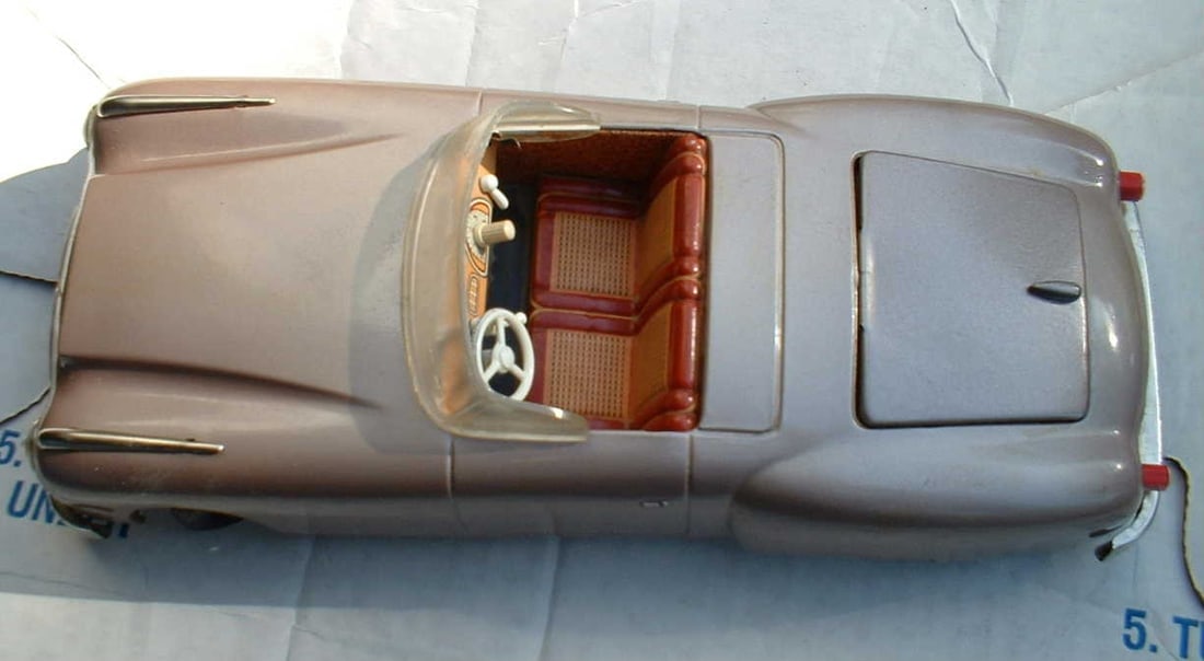 JNF Gigant, scale model of 1950's car, one of the rarest JNF toys, windup transmission,independent: JNF Gigant, scale model of 1950's car, one of the rarest JNF toys, windup transmission,independent suspension on front wheels, rack and pinion steering ,original windshield, working electric