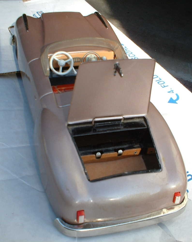 JNF Gigant, scale model of 1950's car, one of the rarest JNF toys, windup transmission,independent - 4