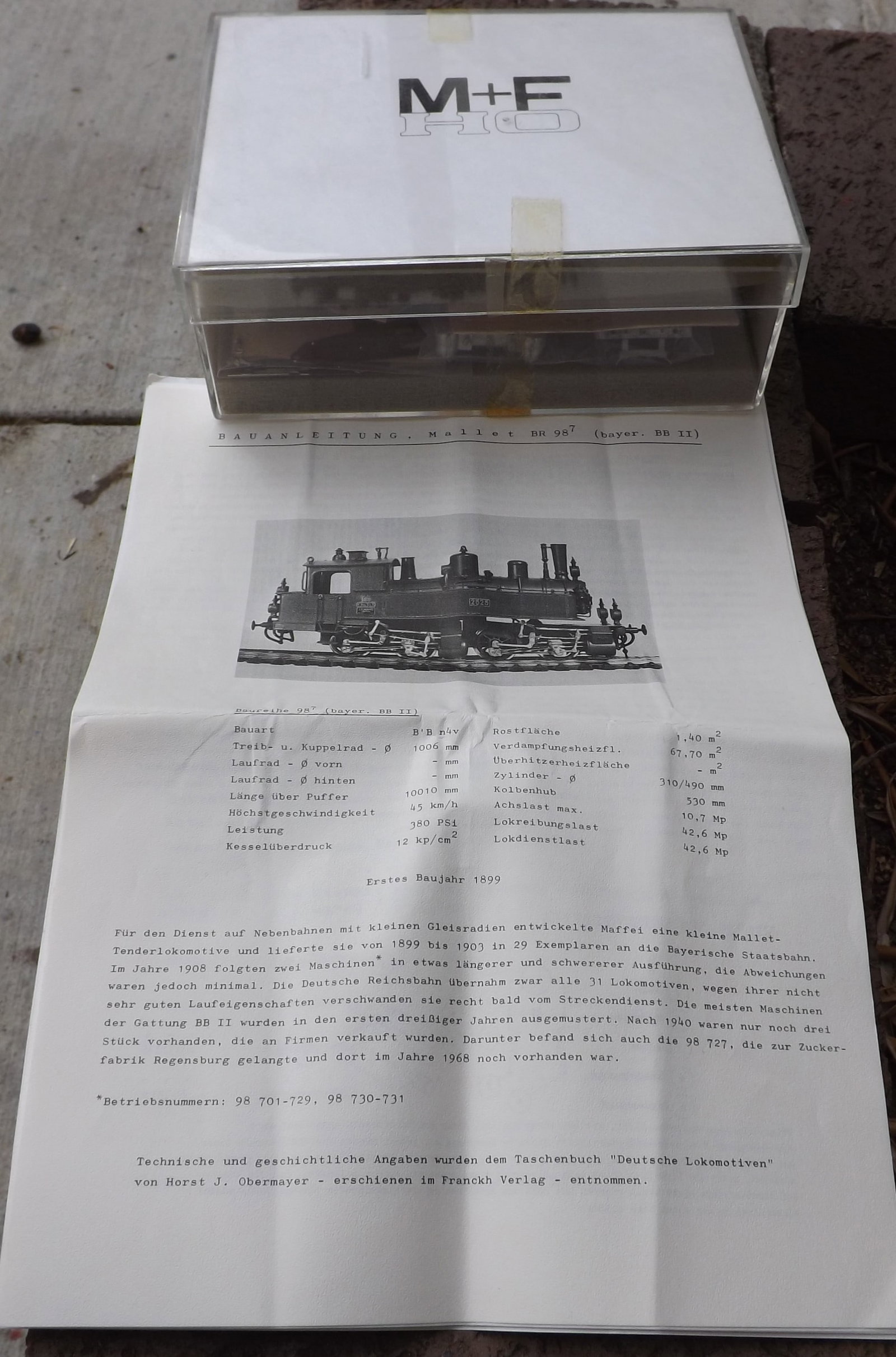 Marker&Fischer (Germany) BR98 Mallet, HO gauge, c10, brass,steel,whitemetal.: Marker&Fischer (Germany) BR98 Mallet, HO gauge, c10, brass,steel,whitemetal. Reserve: $239.00 Shipping: Domestic: Flat rate of $25.00 to anywhere within the contiguous U.S. International: Flate rate o