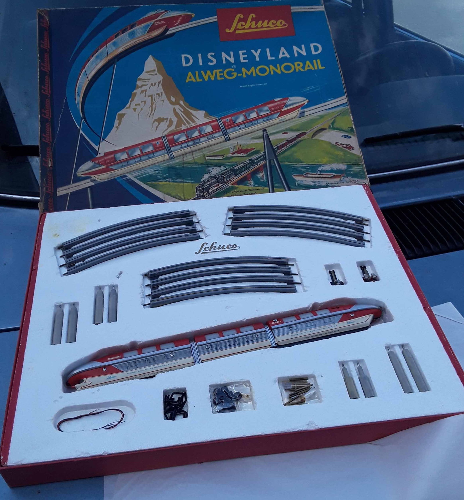 Schuco Disney monorail 6333G , Made in Germany 1959,c9.5.: Schuco Disney monorail 6333G , Made in Germany 1959,c9.5. Reserve: $660.00 Shipping: Domestic: Flat rate of $45.00 to anywhere within the contiguous U.S. International: Flate rate of $75.00 .