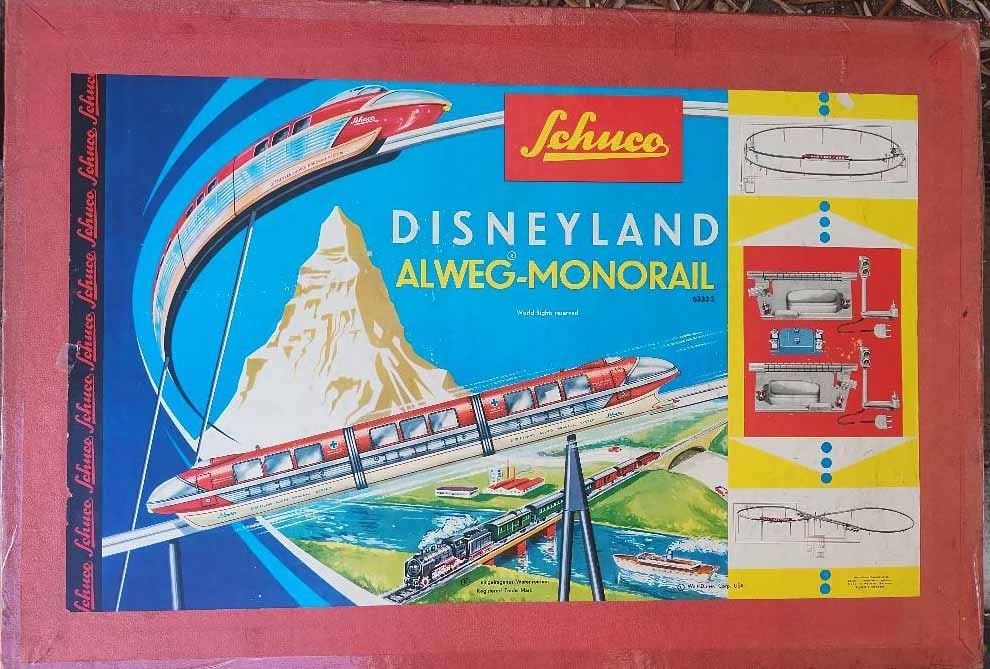Schuco Disney monorail 6333S , Made in Germany 1959,c10 in c8 box, this is the larger 4 car - 2