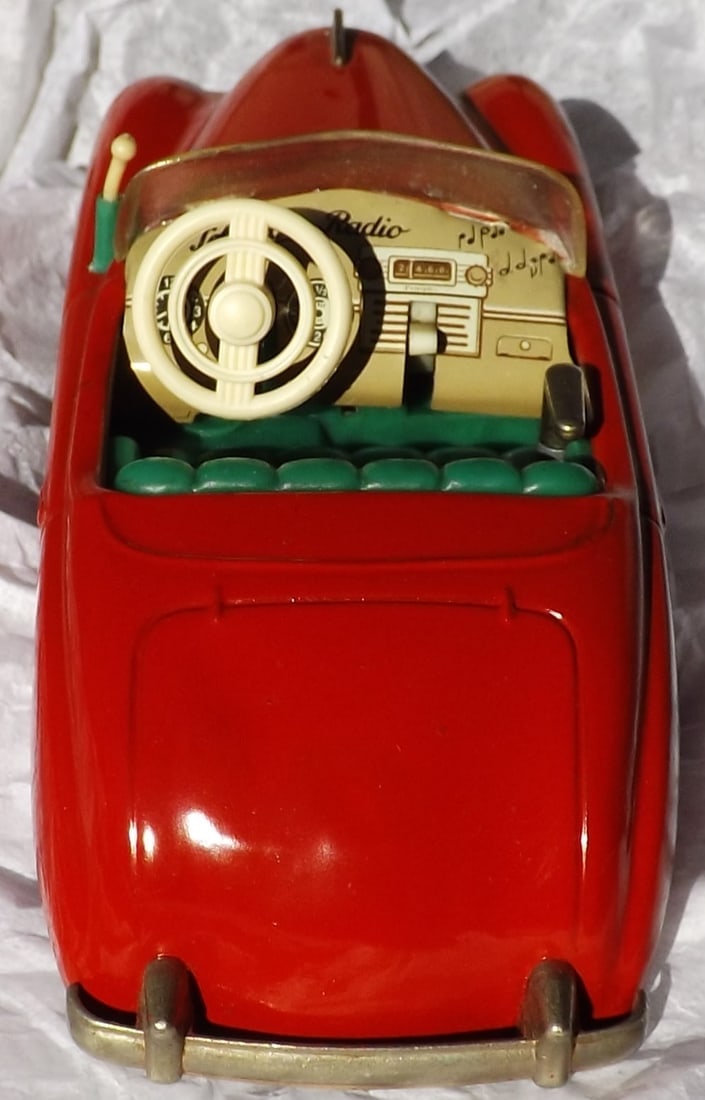 Schuco "Radio" 4012 (made in Western Germany) car, rack and pinion steering,Swiss music box,c10,. - 2