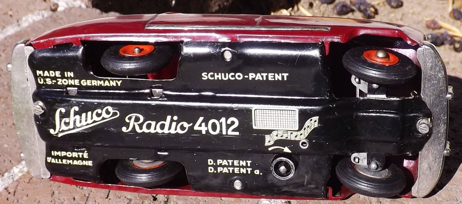 Schuco "Radio" 4012 (made in Western Germany) car, rack and pinion steering,Swiss music box,c10,. - 5