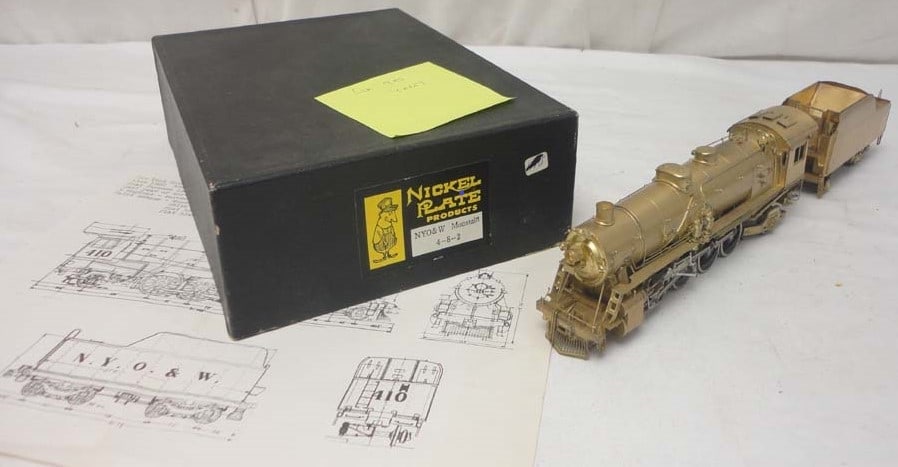 Nickel Plate Products (Made in Japan), NYO & W Mountain 4-8-2 brass engine, c10 in original box ,.: Nickel Plate Products (Made in Japan), NYO & W Mountain 4 8 2 brass engine, c10 in original box ,. Reserve: $319.00 Shipping: Domestic: Flat rate of $35.00 to anywhere within the contiguous U.S. Inter