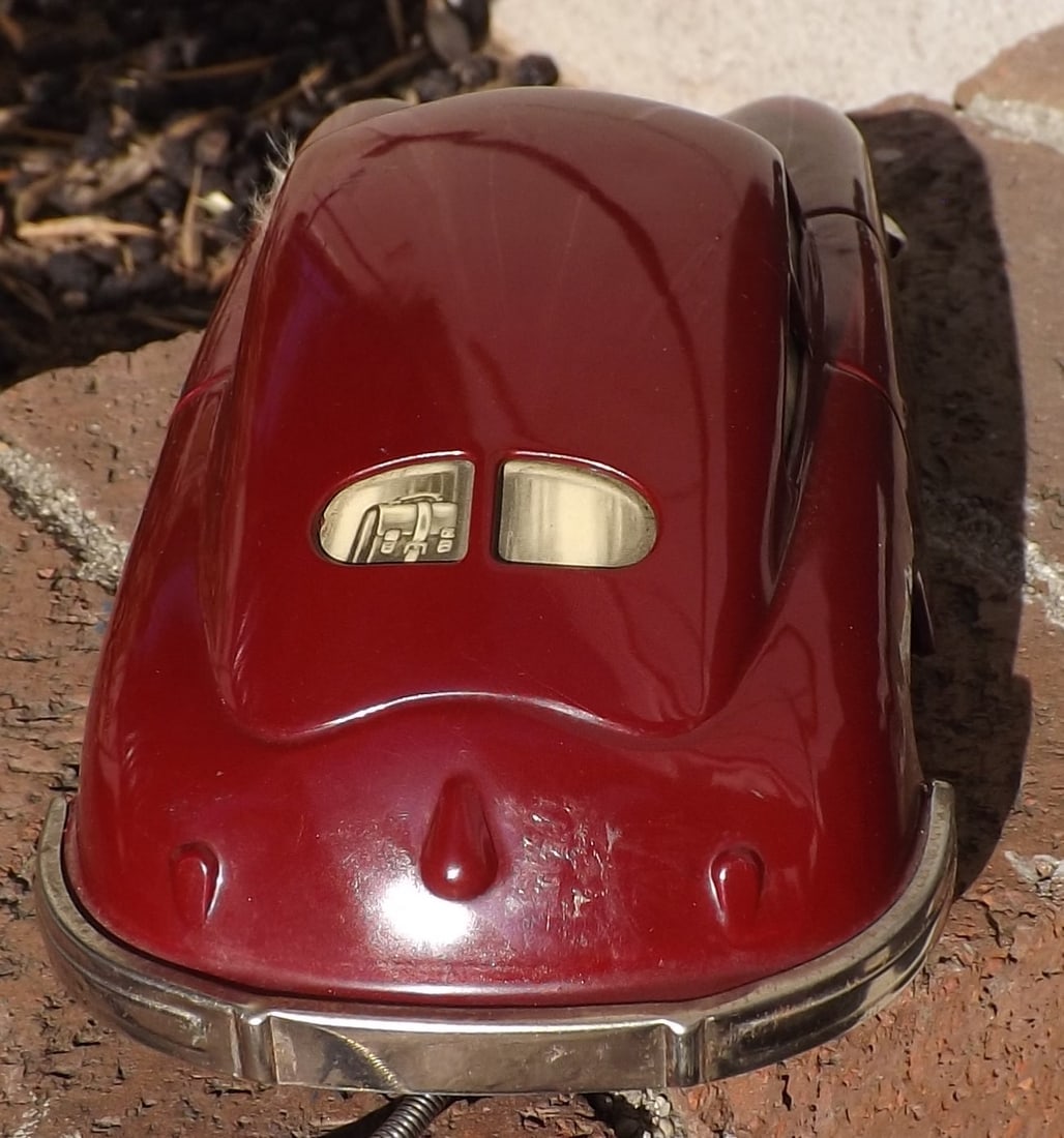 Gescha 559 Auto-Fox Porsche car (Made in Germany), crank driven, dog comes out the window when - 4