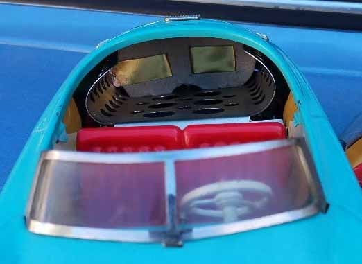 Distler Porsche car (Made in Germany), battery driven, realistic manual transmission with two speeds - 6