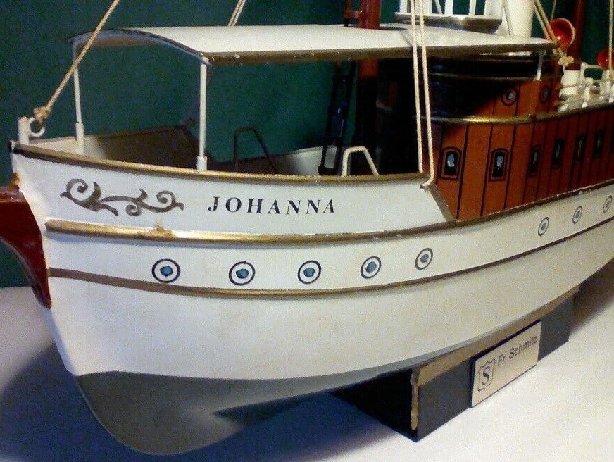 Corvette "Johanna" (Made in Germany by Schmitz), windup ,very similar to Marklin "Jolanta", 55 cm - 4
