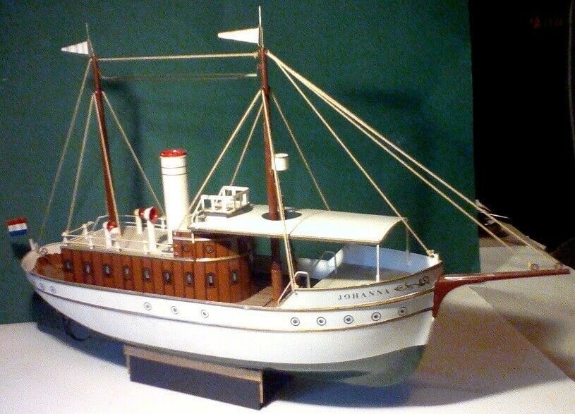 Corvette "Johanna" (Made in Germany by Schmitz), windup ,very similar to Marklin "Jolanta", 55 cm - 5