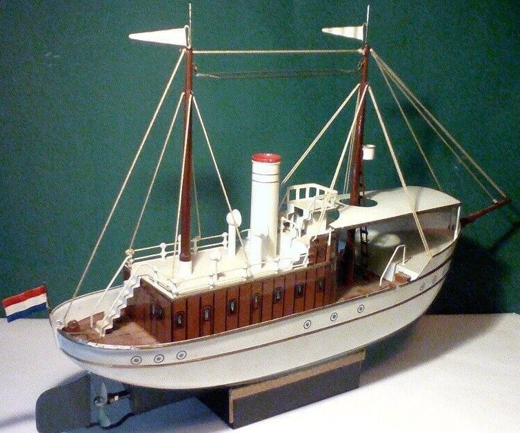 Corvette "Johanna" (Made in Germany by Schmitz), windup ,very similar to Marklin "Jolanta", 55 cm - 7