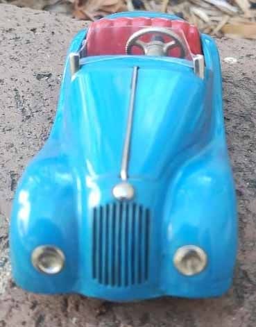 Schuco Akustico 2002 (Made in US Zone Germany), BMW 328 car, windup motor , rack and pinion - 3