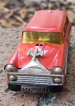 Schuco Varianto 3049 limo (Made in US Zone Germany), c9, the rare variation with hood emblem. - 2