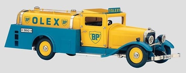 Marklin "Olex" Oil Tanker Truck #19042,windup with electric lights, boxed, unplayed with, c10. - 2
