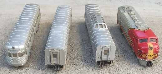 Made in Germany "Rokal" Santa Fe train, TT scale , c9. - 2