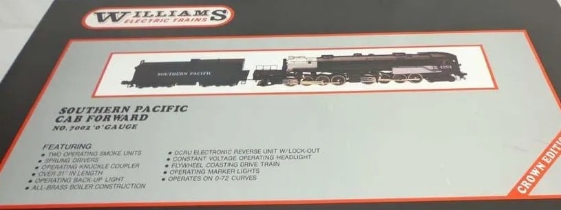 Williams brass #7002 Southern Pacific 2-8-8-4 Cab Forward in OB, all brass ,gauge O, electric,c10 in - 7