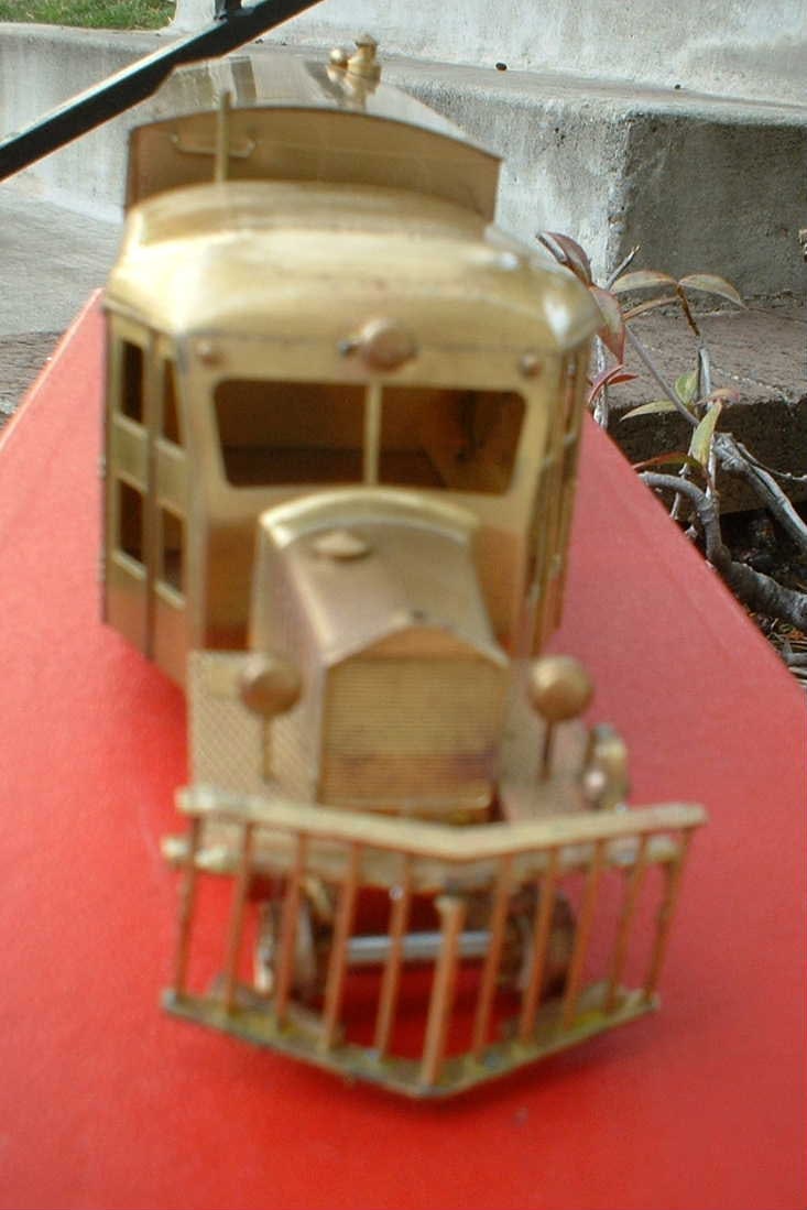 HO scale, LMB KMT (made in Japan) all brass RGS Galloping Goose three truck freight in original - 6