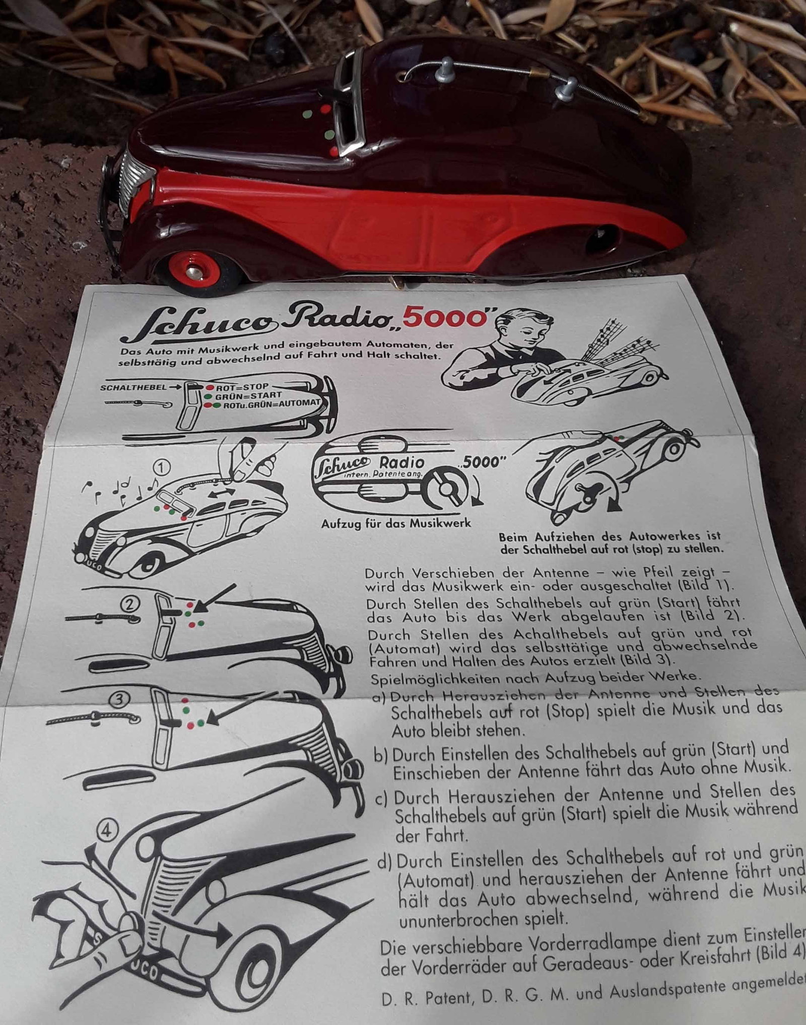 Schuco Radio 5000 reissue (made in Germany), c10, two windup motors, one for "radio" (a music box) (1 of 5)