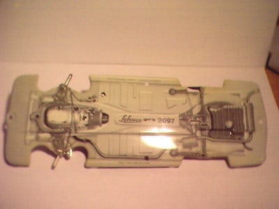 Schuco montage 2097 (made in Germany), c10, rack and pinion steering, windup. - 2