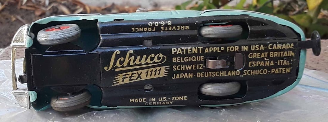 Schuco "Fex 1111" (made in US Zone Germany), rare color, c9. - 5
