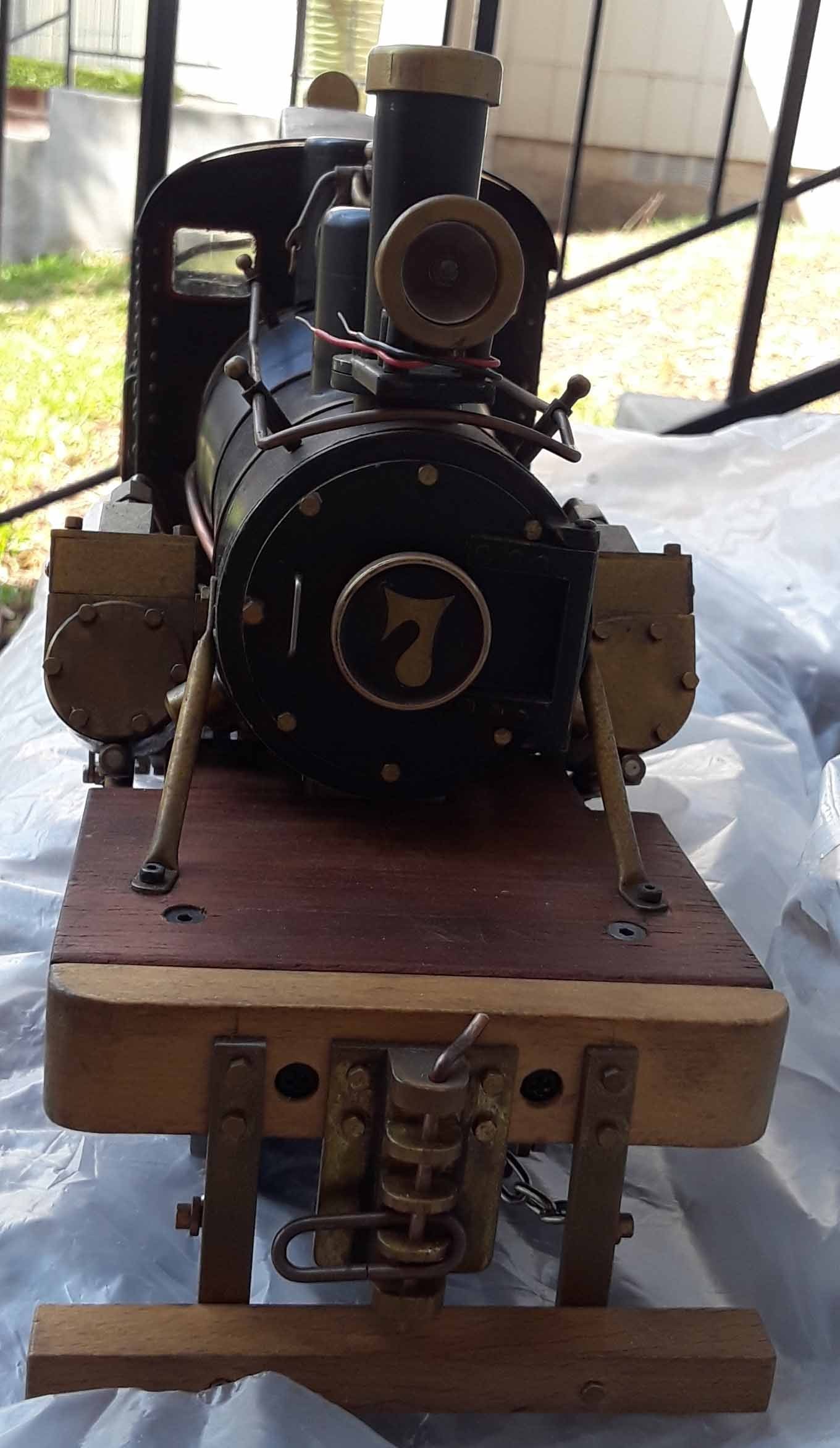 Climax live steam locomotive , Made in Germany , steel and brass construction, butane fired, has - 4